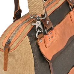 TSD Brand Tapa 2-Tone Satchel Messenger Bag