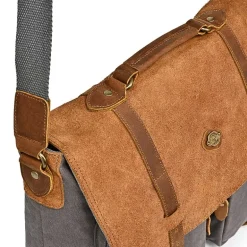 TSD Brand Valley Oak Messenger Bag