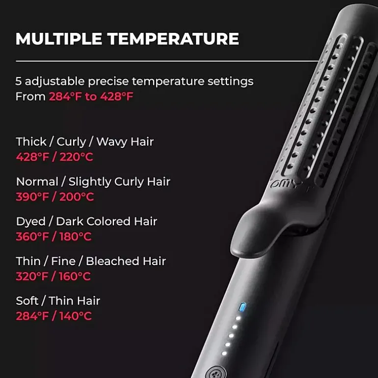 TYMO Airflow 50s Fast Heat Up 1" 2 In 1 Curler & Flat Iron Flat Iron