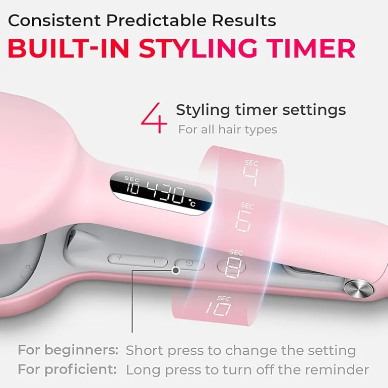 TYMO Rovy 9 Temp Settings 1.1" Wave Curling Iron