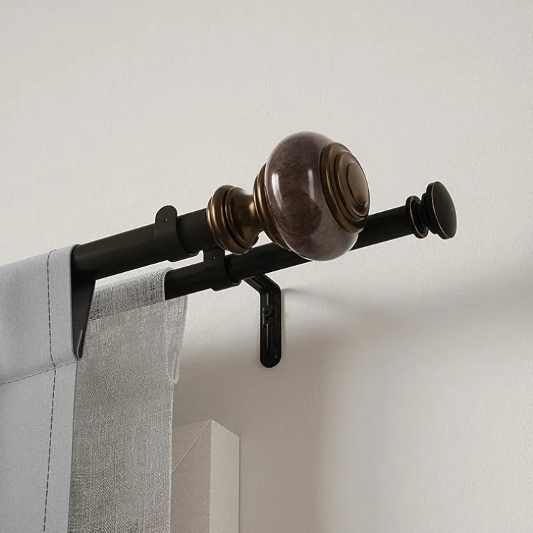 Umbra Marble Knob Double Curtain Rod