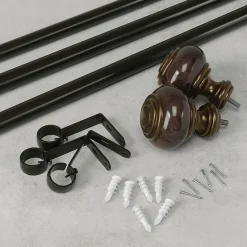 Umbra Marble Knob 1 IN Adjustable Curtain Rod