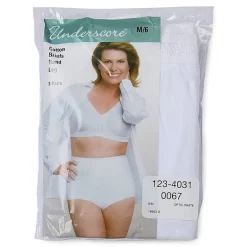 Underscore Cotton Comfort Band 3 Pack Brief Panty