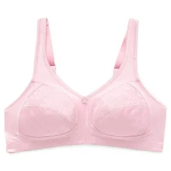 Underscore Fashion Plus Comfort Lace Trim Unlined Wireless Full Coverage Bra