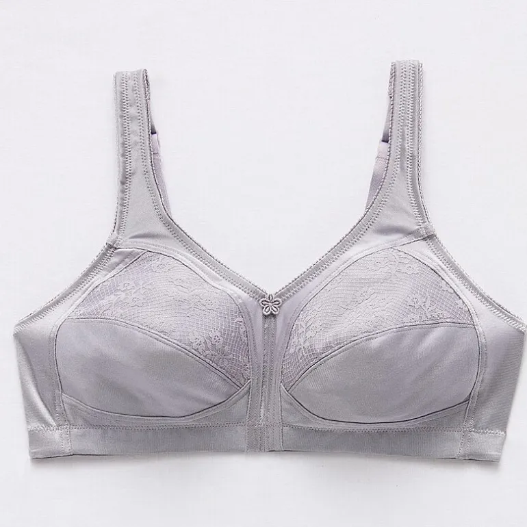 Underscore Fashion Plus Comfort Lace Trim Unlined Wireless Full Coverage Bra