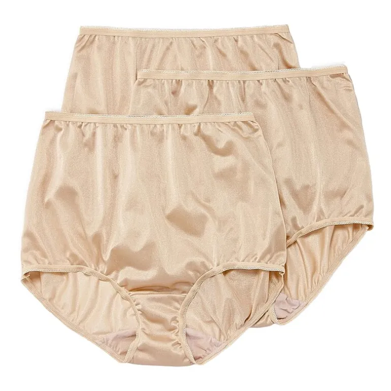 Underscore Nylon Womens 3 Pack Brief Panty