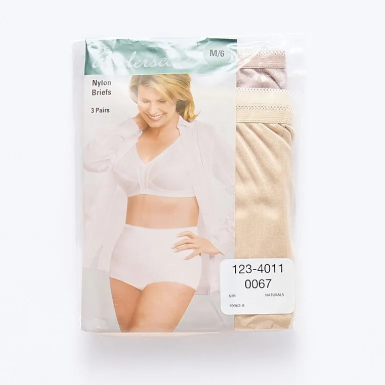 Underscore Nylon Womens 3 Pack Brief Panty