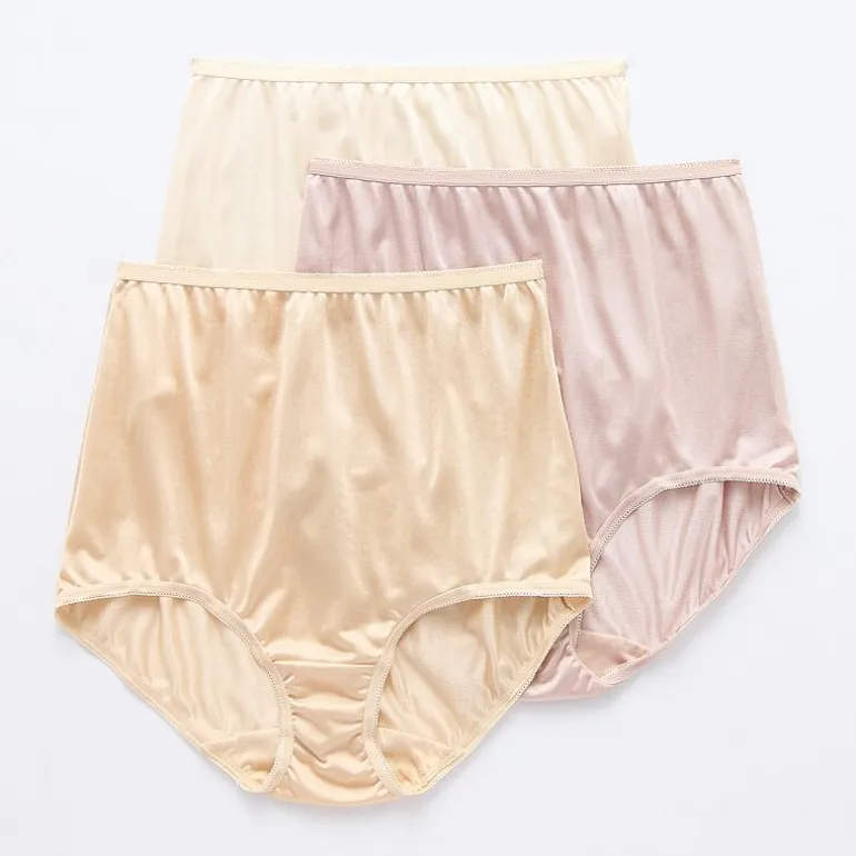 Underscore Nylon Womens 3 Pack Brief Panty