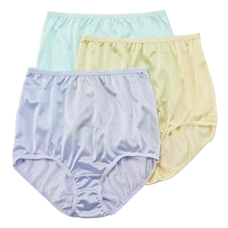 Underscore Nylon Womens 3 Pack Brief Panty