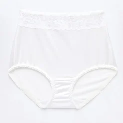 Underscore Rainbow Stretch Satin Lace Trim Control Briefs