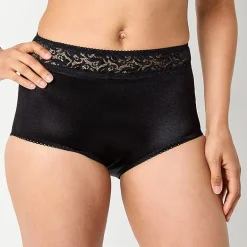 Underscore Rainbow Stretch Satin Lace Trim Control Briefs