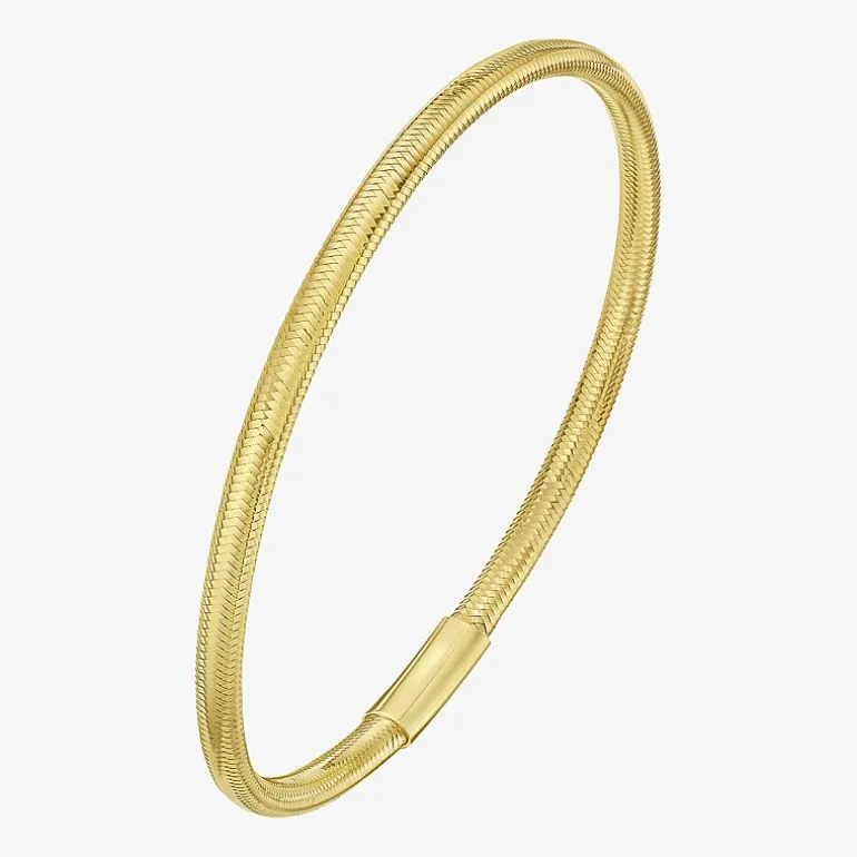 Unisex Adult 14K Gold Bangle Bracelet