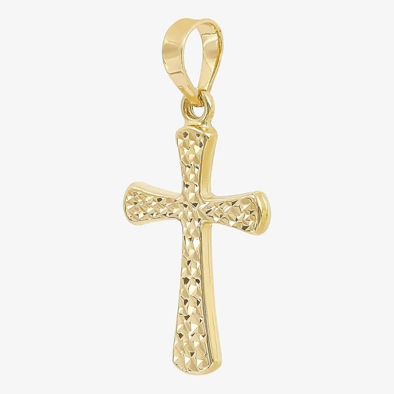 Unisex Adult 14K Gold Cross Pendant