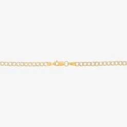 Unisex Adult 14K Gold 16 Inch Curb Chain Necklace