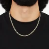 Unisex Adult 10K Gold 26 Inch Curb Chain Necklace