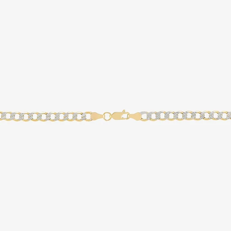 Unisex Adult 10K Gold 26 Inch Curb Chain Necklace