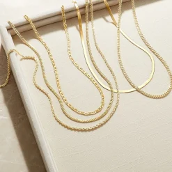 Unisex Adult 14K Gold 18 Inch Link Chain Necklace