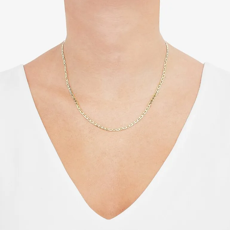 Unisex Adult 14K Gold 18 Inch Link Chain Necklace