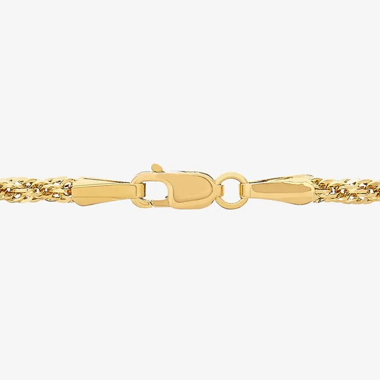 Unisex Adult 10K Gold 18 Inch Rope Chain Necklace
