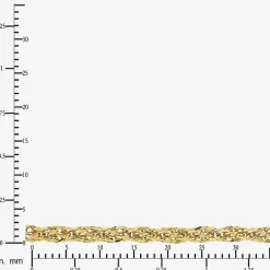 Unisex Adult 10K Gold 18 Inch Rope Chain Necklace