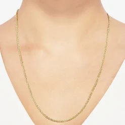 Unisex Adult 10K Gold 18 Inch Rope Chain Necklace
