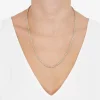 Unisex Adult 10K Gold 18 Inch Rope Chain Necklace