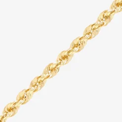Unisex Adult 14K Gold 24 Inch Rope Chain Necklace