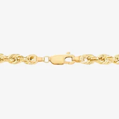 Unisex Adult 14K Gold 24 Inch Rope Chain Necklace