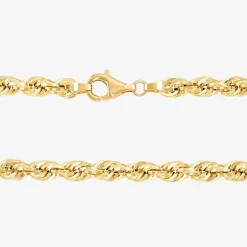 Unisex Adult 14K Gold 24 Inch Rope Chain Necklace