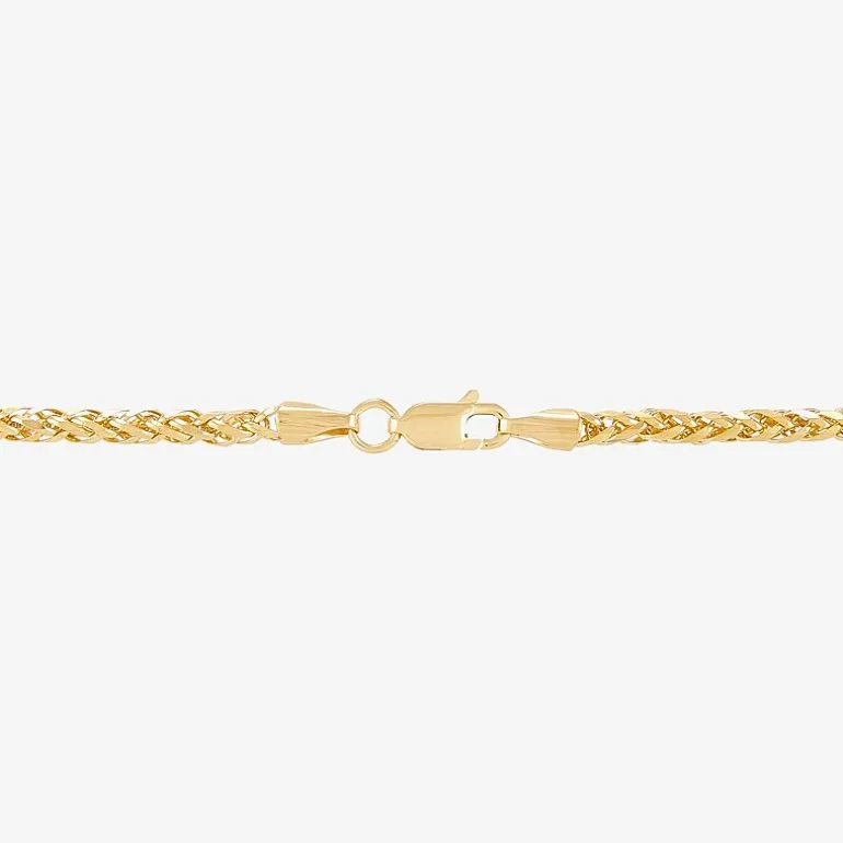 Unisex Adult 14K Gold 20 Inch Wheat Chain Necklace