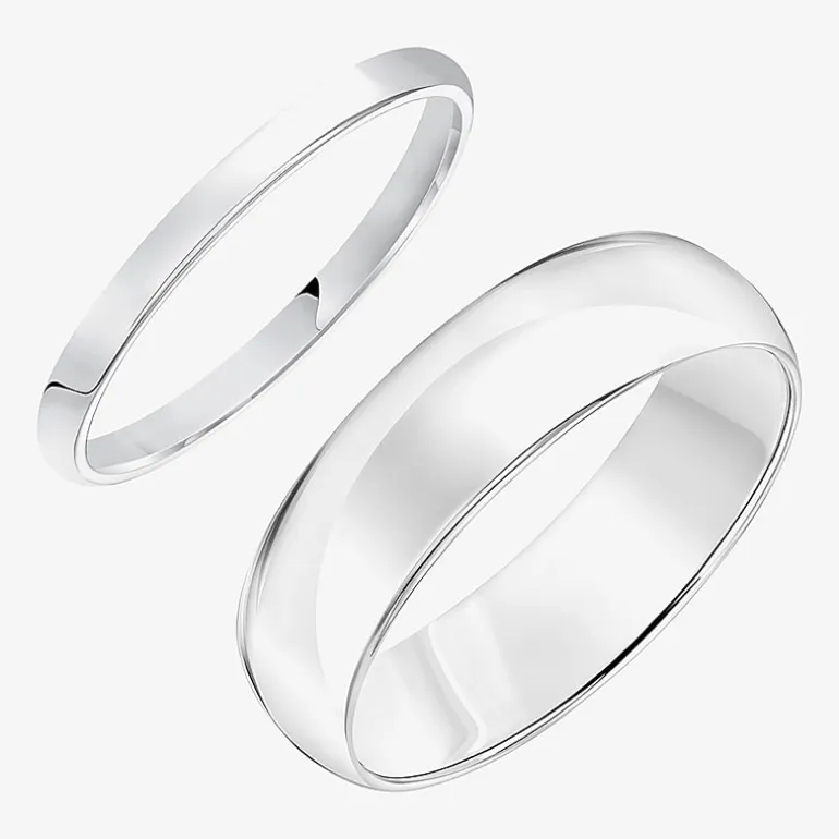 Unisex Adult 10K Gold Wedding Ring Set