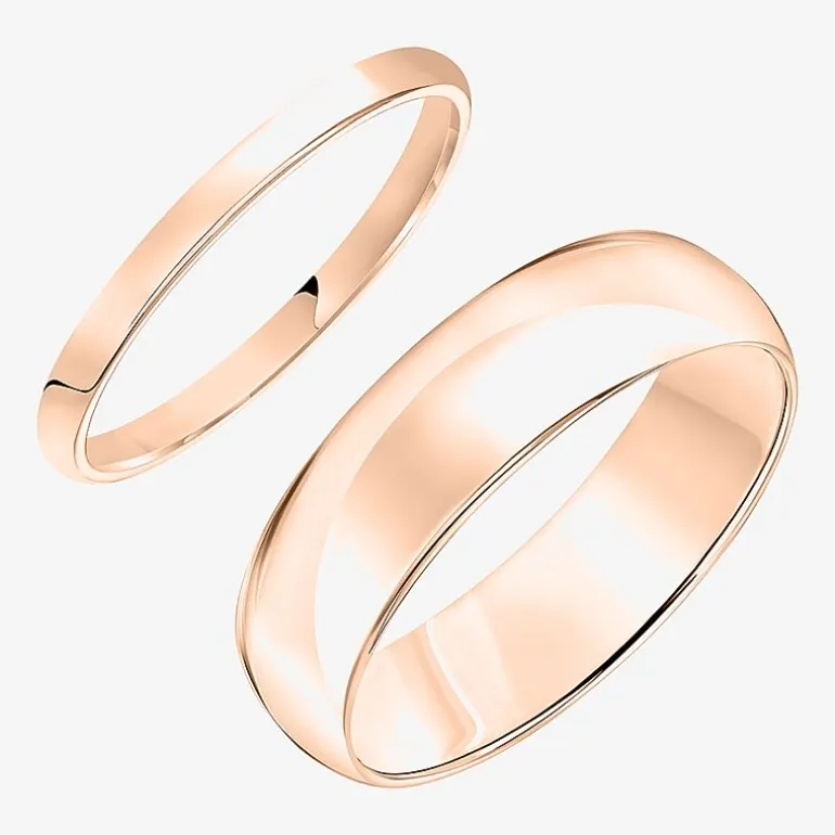 Unisex Adult 10K Gold Wedding Ring Set