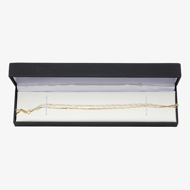 Unisex Adult 14K Two Tone Gold 20 Inch Valentino Chain Necklace