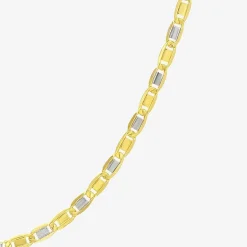 Unisex Adult 14K Two Tone Gold 20 Inch Valentino Chain Necklace