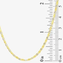 Unisex Adult 14K Two Tone Gold 20 Inch Valentino Chain Necklace