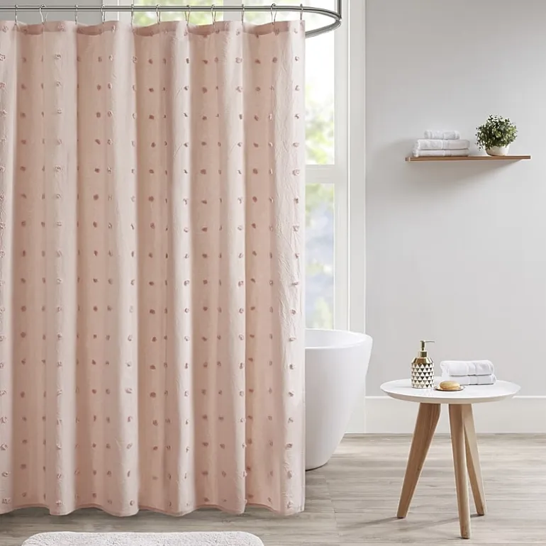 Urban Habitat Maize Cotton Yarn Dyed Jacquard Shower Curtain