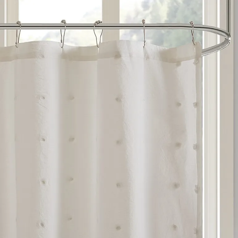 Urban Habitat Maize Cotton Yarn Dyed Jacquard Shower Curtain