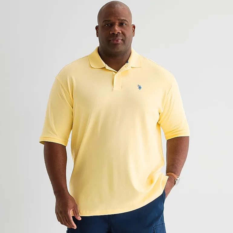 U.S. Polo Assn. Interlock Big and Tall Mens Classic Fit Short Sleeve Polo Shirt
