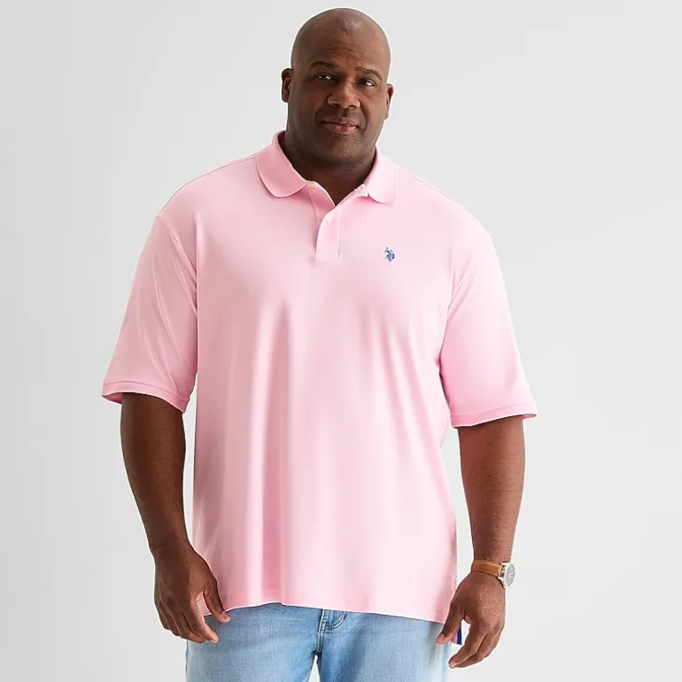 U.S. Polo Assn. Interlock Big and Tall Mens Classic Fit Short Sleeve Polo Shirt