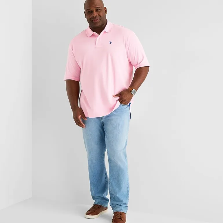 U.S. Polo Assn. Interlock Big and Tall Mens Classic Fit Short Sleeve Polo Shirt