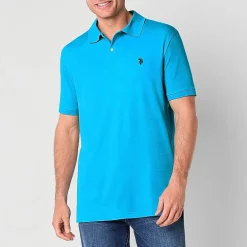 U.S. Polo Assn. Interlock Mens Classic Fit Short Sleeve Polo Shirt