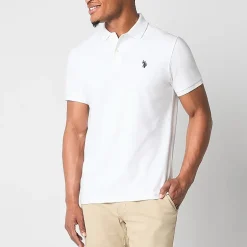 U.S. Polo Assn. Interlock Mens Classic Fit Short Sleeve Polo Shirt