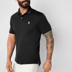 U.S. Polo Assn. Interlock Mens Classic Fit Short Sleeve Polo Shirt