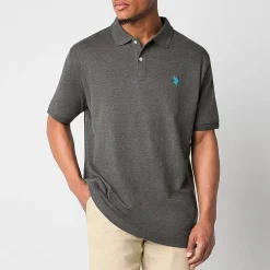 U.S. Polo Assn. Interlock Mens Classic Fit Short Sleeve Polo Shirt