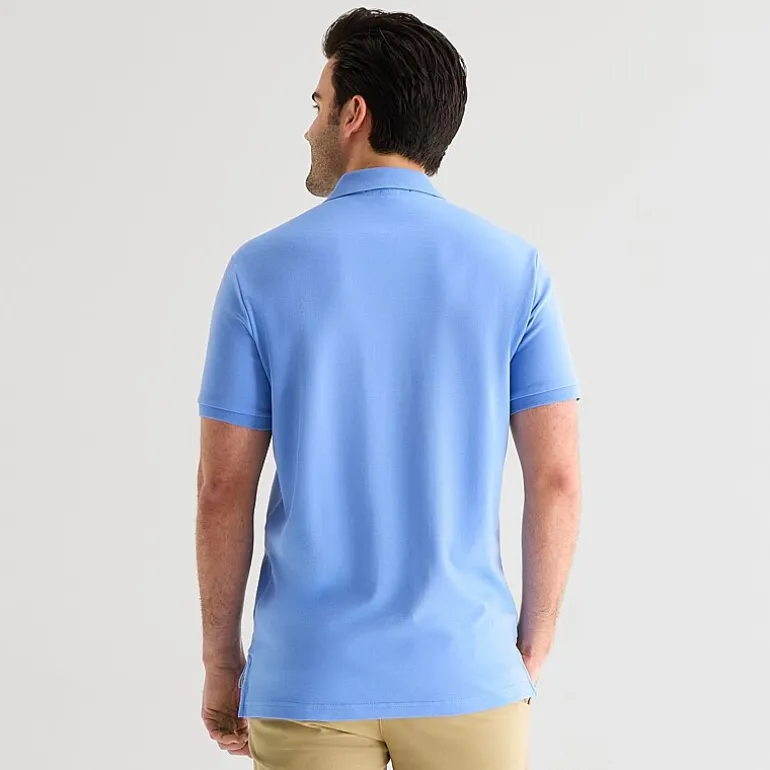 U.S. Polo Assn. Interlock Pique Mens Classic Fit Short Sleeve Polo Shirt