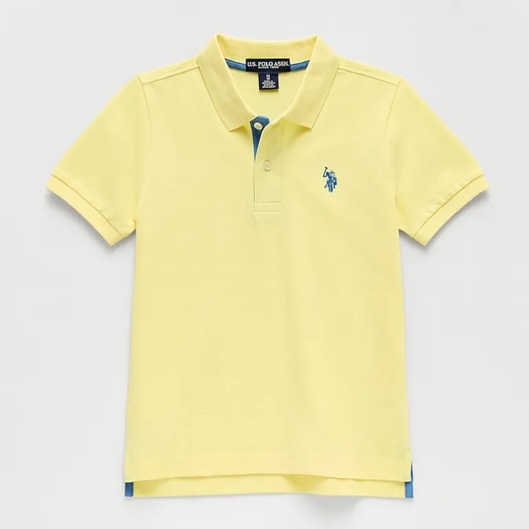 U.S. Polo Assn. Little & Big Kid Boys Short Sleeve Regular Fit Embroidered Polo Shirt