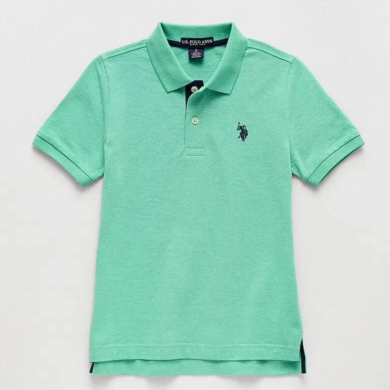 U.S. Polo Assn. Little & Big Kid Boys Short Sleeve Regular Fit Embroidered Polo Shirt
