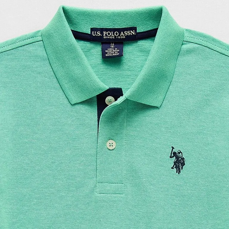 U.S. Polo Assn. Little & Big Kid Boys Short Sleeve Regular Fit Embroidered Polo Shirt