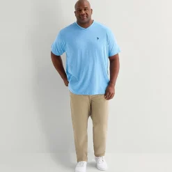 U.S. Polo Assn. Mens V Neck Short Sleeve Stretch Fabric Big and Tall T-Shirt