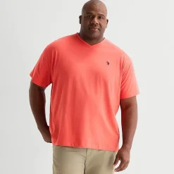 U.S. Polo Assn. Mens V Neck Short Sleeve Stretch Fabric Big and Tall T-Shirt